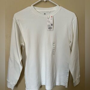 Uniqlo Kids White Soft Brushed Crew Neck T-Shirt